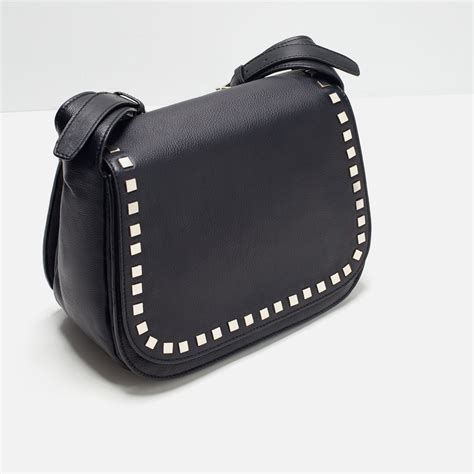 zara faux leather shoulder bags